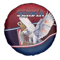 Serbia Spare Tire Cover White Double Headed Eagle With Coat Of Arms - Wonder Print Shop