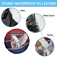 Serbia Spare Tire Cover White Double Headed Eagle With Coat Of Arms - Wonder Print Shop