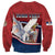 Personalized Serbia Sweatshirt White Double Headed Eagle With Coat Of Arms - Wonder Print Shop