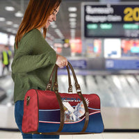 Serbia Travel Bag White Double Headed Eagle With Coat Of Arms - Wonder Print Shop