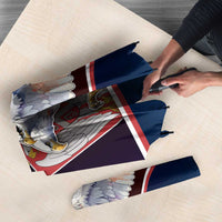 Serbia Umbrella White Double Headed Eagle With Coat Of Arms - Wonder Print Shop