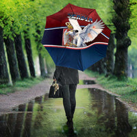 Serbia Umbrella White Double Headed Eagle With Coat Of Arms - Wonder Print Shop