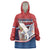Personalized Serbia Wearable Blanket Hoodie White Double Headed Eagle With Coat Of Arms - Wonder Print Shop