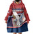 Personalized Serbia Wearable Blanket Hoodie White Double Headed Eagle With Coat Of Arms - Wonder Print Shop
