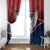 Serbia Window Curtain White Double Headed Eagle With Coat Of Arms - Wonder Print Shop