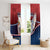 Serbia Window Curtain White Double Headed Eagle With Coat Of Arms - Wonder Print Shop