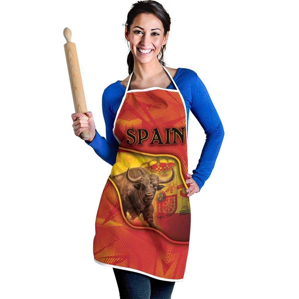 Spain Apron The Spanish Fighting Bull With Coat Of Arms - Wonder Print Shop
