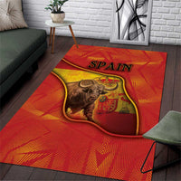 Spain Area Rug The Spanish Fighting Bull With Coat Of Arms - Wonder Print Shop