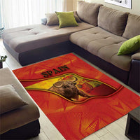Spain Area Rug The Spanish Fighting Bull With Coat Of Arms - Wonder Print Shop