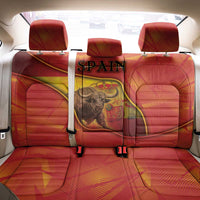 Spain Back Car Seat Cover The Spanish Fighting Bull With Coat Of Arms - Wonder Print Shop