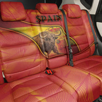Spain Back Car Seat Cover The Spanish Fighting Bull With Coat Of Arms - Wonder Print Shop
