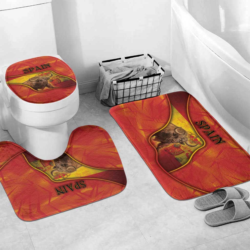 Spain Bathroom Set The Spanish Fighting Bull With Coat Of Arms - Wonder Print Shop