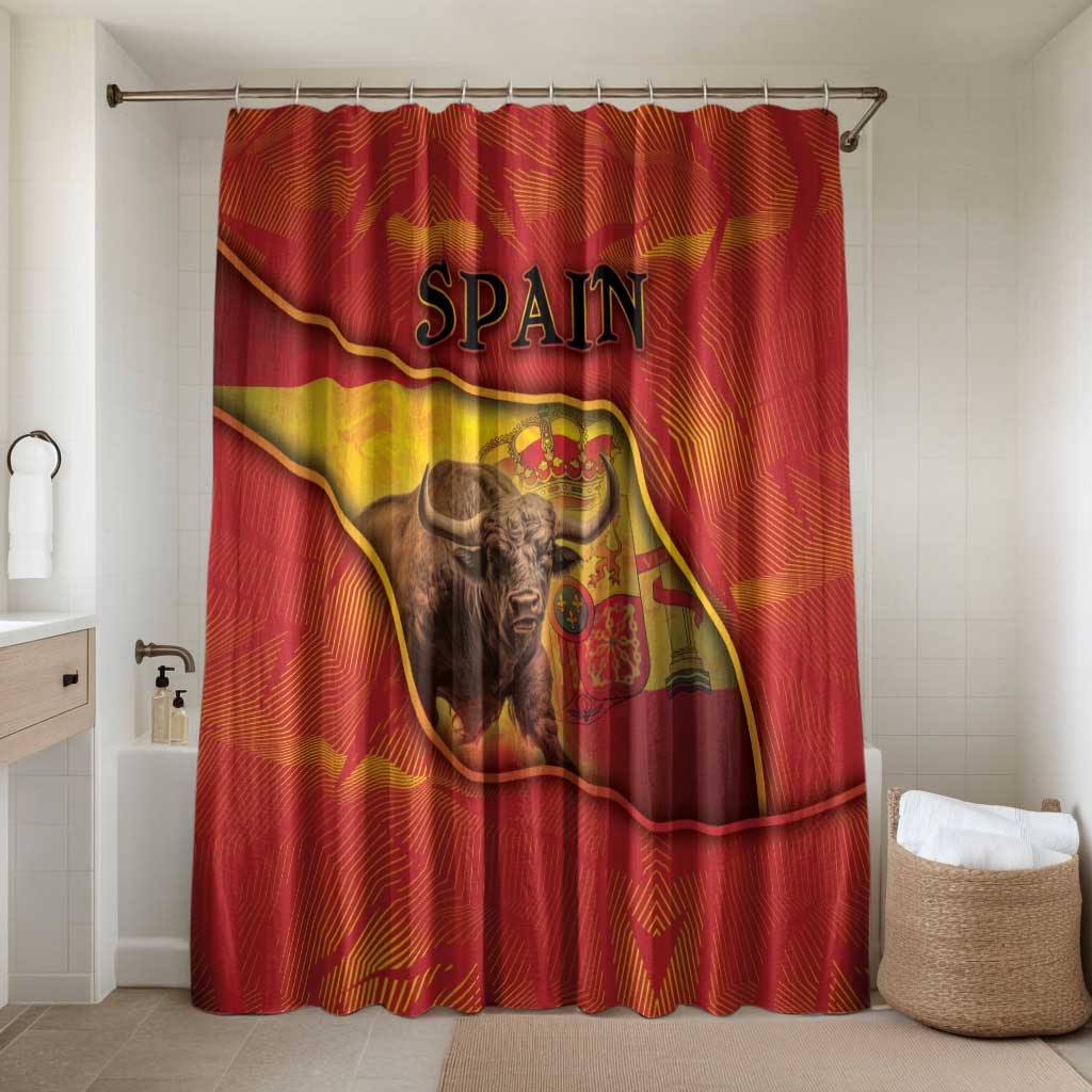 Spain Bathroom Set The Spanish Fighting Bull With Coat Of Arms - Wonder Print Shop