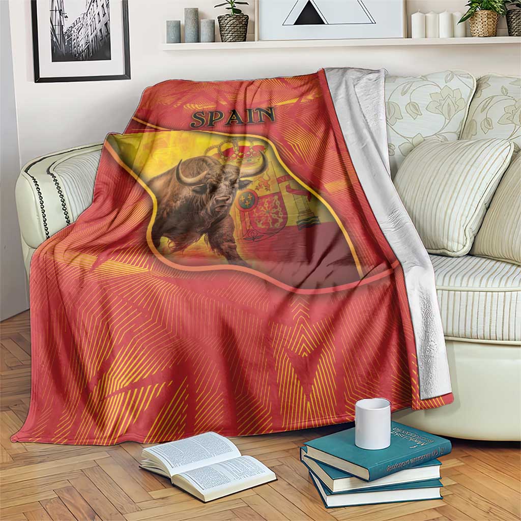 Spain Blanket The Spanish Fighting Bull With Coat Of Arms - Wonder Print Shop