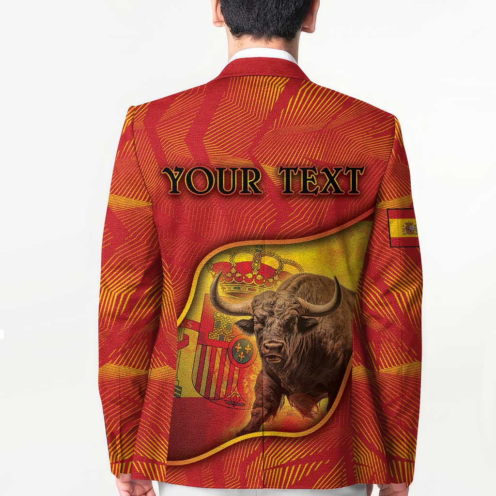 Personalized Spain Blazer The Spanish Fighting Bull With Coat Of Arms - Wonder Print Shop