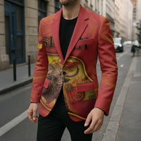 Personalized Spain Blazer The Spanish Fighting Bull With Coat Of Arms - Wonder Print Shop