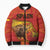 Personalized Spain Bomber Puffer Jacket The Spanish Fighting Bull With Coat Of Arms - Wonder Print Shop