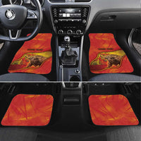 Spain Car Mats The Spanish Fighting Bull With Coat Of Arms - Wonder Print Shop