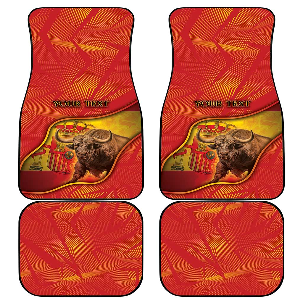 Spain Car Mats The Spanish Fighting Bull With Coat Of Arms - Wonder Print Shop