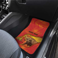Spain Car Mats The Spanish Fighting Bull With Coat Of Arms - Wonder Print Shop
