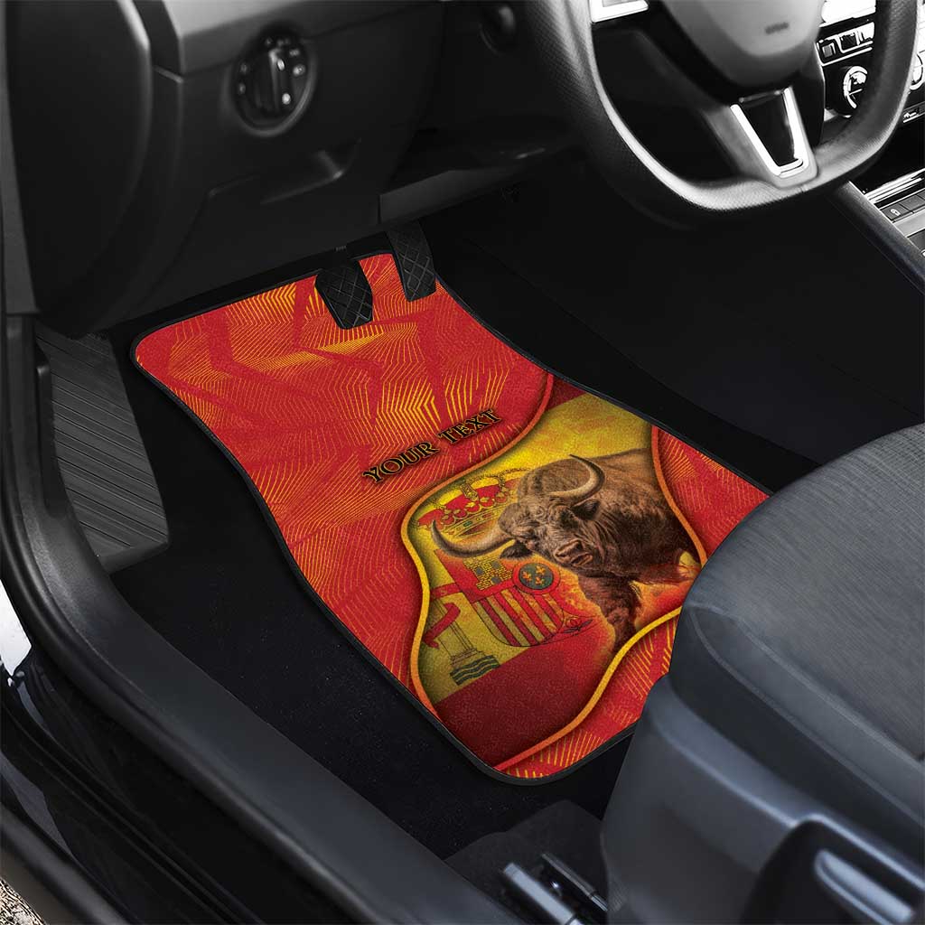 Spain Car Mats The Spanish Fighting Bull With Coat Of Arms - Wonder Print Shop