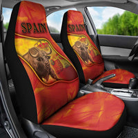 Spain Car Seat Cover The Spanish Fighting Bull With Coat Of Arms - Wonder Print Shop