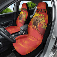 Spain Car Seat Cover The Spanish Fighting Bull With Coat Of Arms - Wonder Print Shop