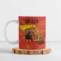 Personalized Spain Ceramic Mug The Spanish Fighting Bull With Coat Of Arms - Wonder Print Shop