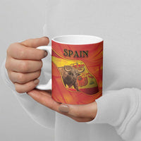 Personalized Spain Ceramic Mug The Spanish Fighting Bull With Coat Of Arms - Wonder Print Shop
