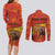 Personalized Spain Couples Matching Long Sleeve Bodycon Dress and Long Sleeve Button Shirt The Spanish Fighting Bull With Coat Of Arms - Wonder Print Shop