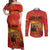 Personalized Spain Couples Matching Off Shoulder Maxi Dress and Long Sleeve Button Shirt The Spanish Fighting Bull With Coat Of Arms - Wonder Print Shop