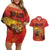 Personalized Spain Couples Matching Off Shoulder Short Dress and Hawaiian Shirt The Spanish Fighting Bull With Coat Of Arms - Wonder Print Shop