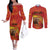 Personalized Spain Couples Matching Off The Shoulder Long Sleeve Dress and Long Sleeve Button Shirt The Spanish Fighting Bull With Coat Of Arms - Wonder Print Shop