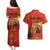 Personalized Spain Couples Matching Puletasi and Hawaiian Shirt The Spanish Fighting Bull With Coat Of Arms - Wonder Print Shop