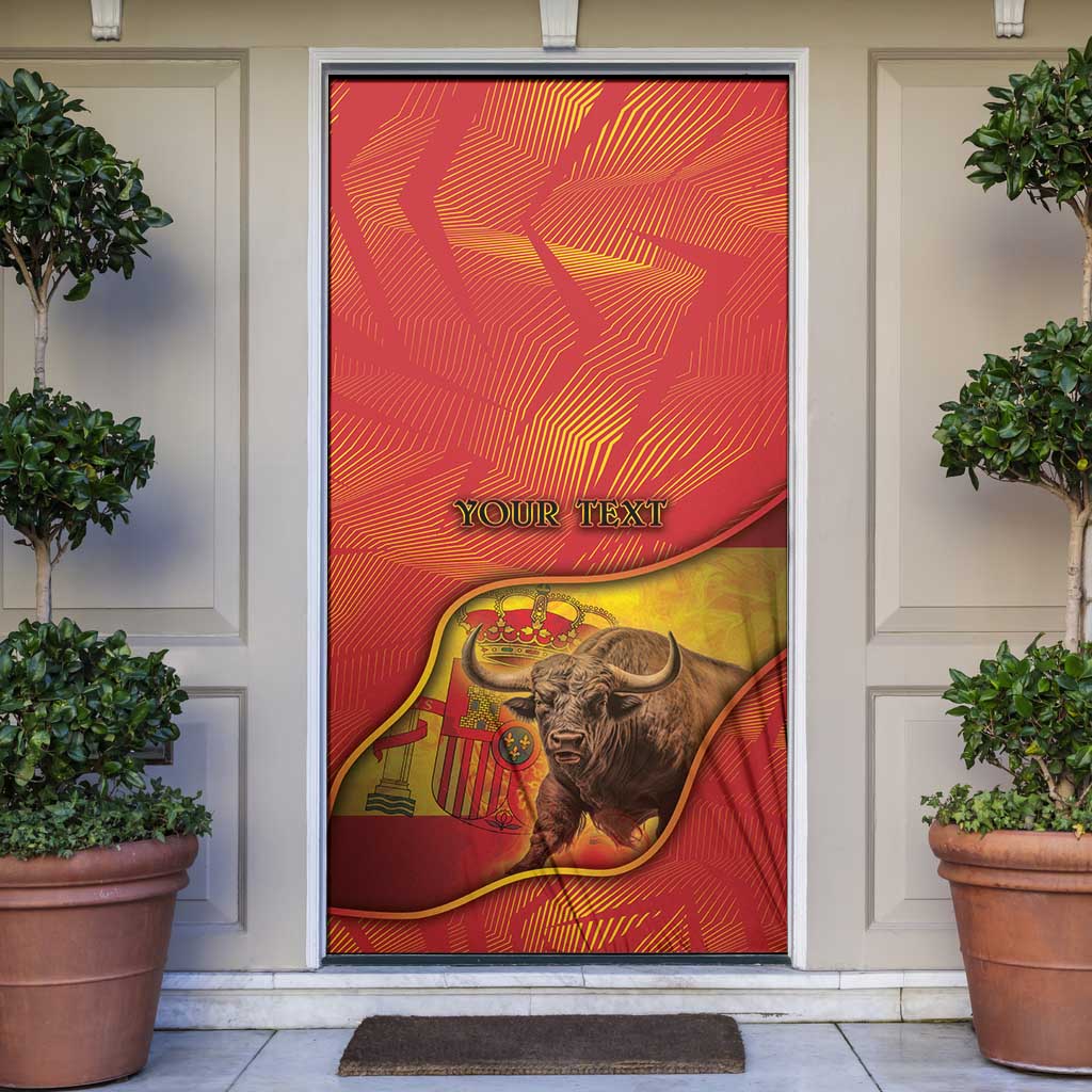 Spain Door Cover The Spanish Fighting Bull With Coat Of Arms - Wonder Print Shop