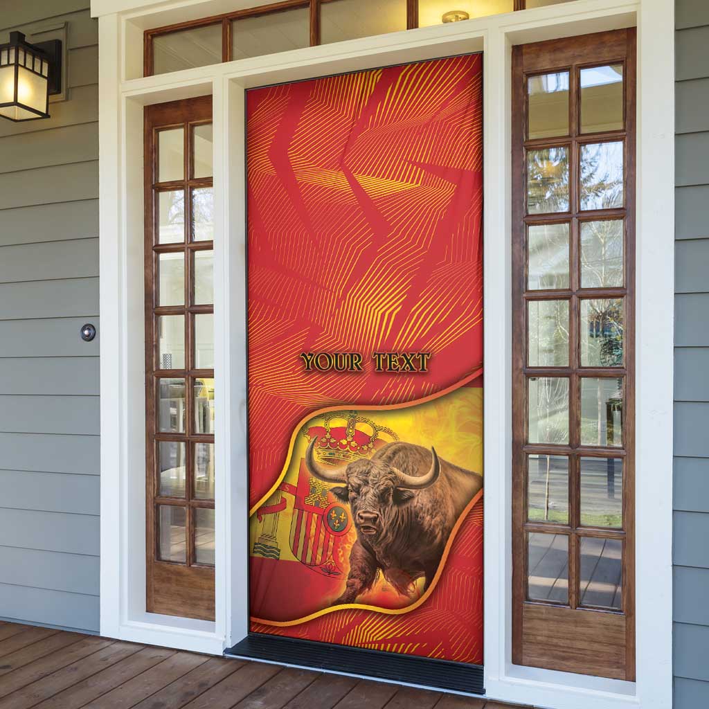 Spain Door Cover The Spanish Fighting Bull With Coat Of Arms - Wonder Print Shop