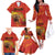 Personalized Spain Family Matching Off The Shoulder Long Sleeve Dress and Hawaiian Shirt The Spanish Fighting Bull With Coat Of Arms - Wonder Print Shop