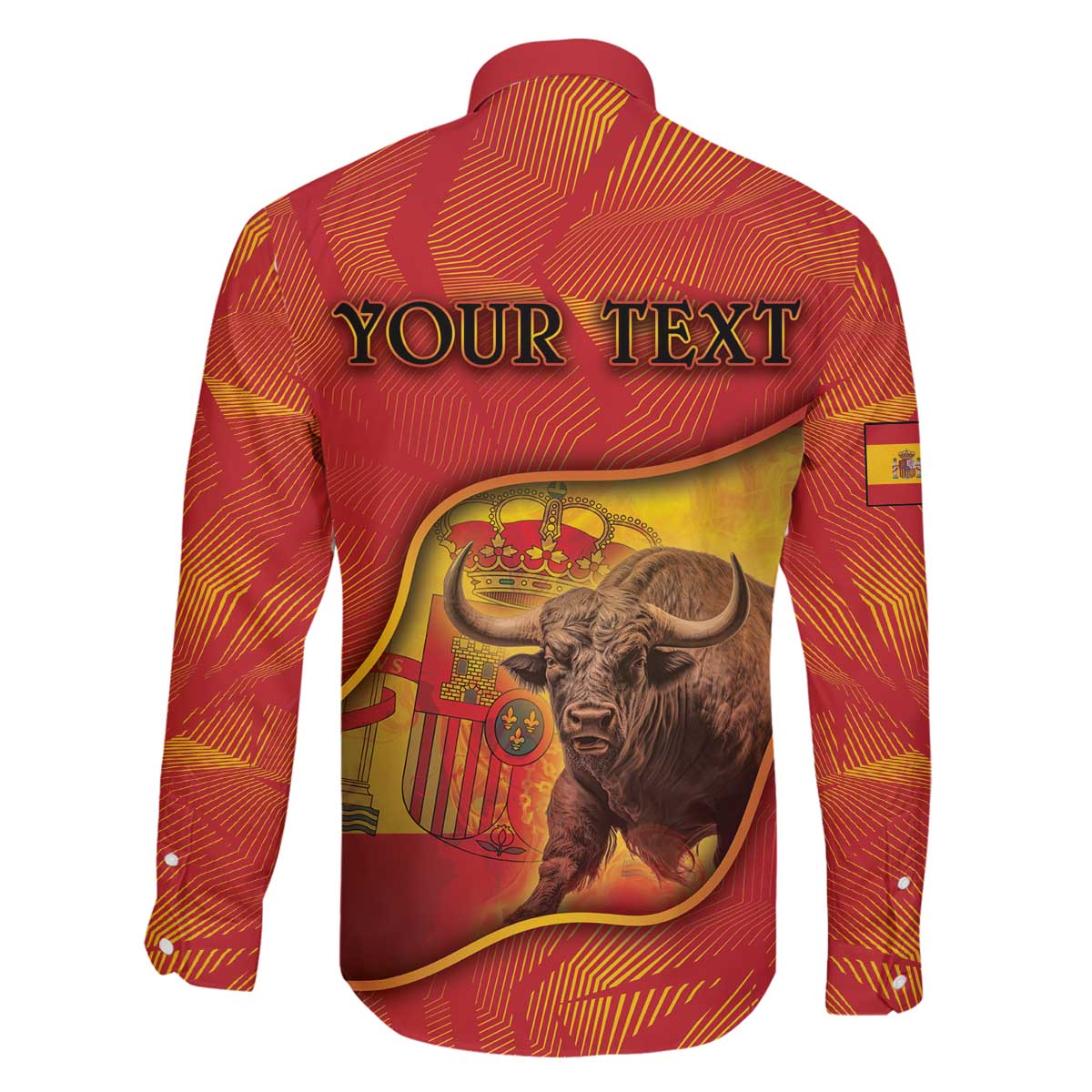 Personalized Spain Family Matching Off The Shoulder Long Sleeve Dress and Hawaiian Shirt The Spanish Fighting Bull With Coat Of Arms - Wonder Print Shop
