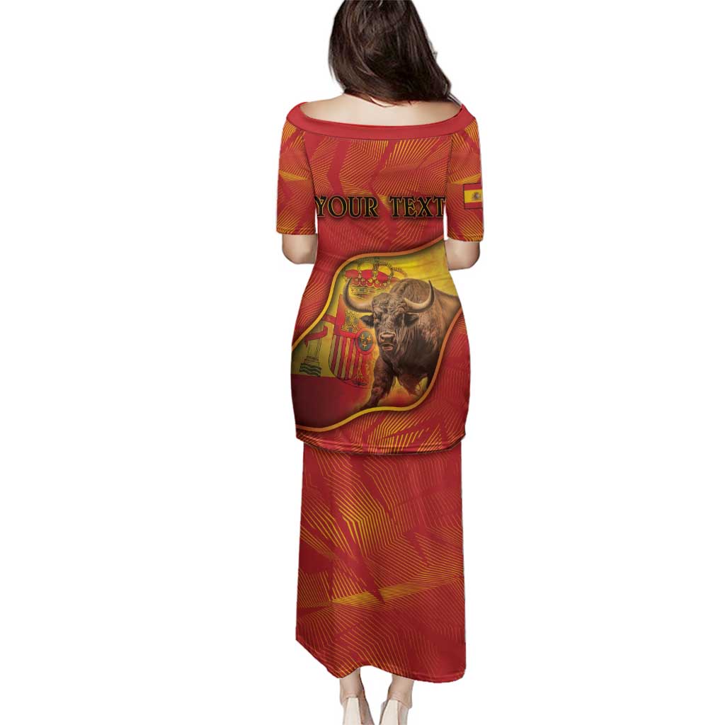 Personalized Spain Family Matching Puletasi and Hawaiian Shirt The Spanish Fighting Bull With Coat Of Arms - Wonder Print Shop