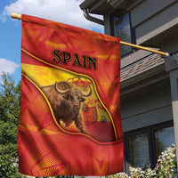 Spain Garden Flag The Spanish Fighting Bull With Coat Of Arms - Wonder Print Shop