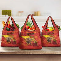 Spain Grocery Bag The Spanish Fighting Bull With Coat Of Arms - Wonder Print Shop