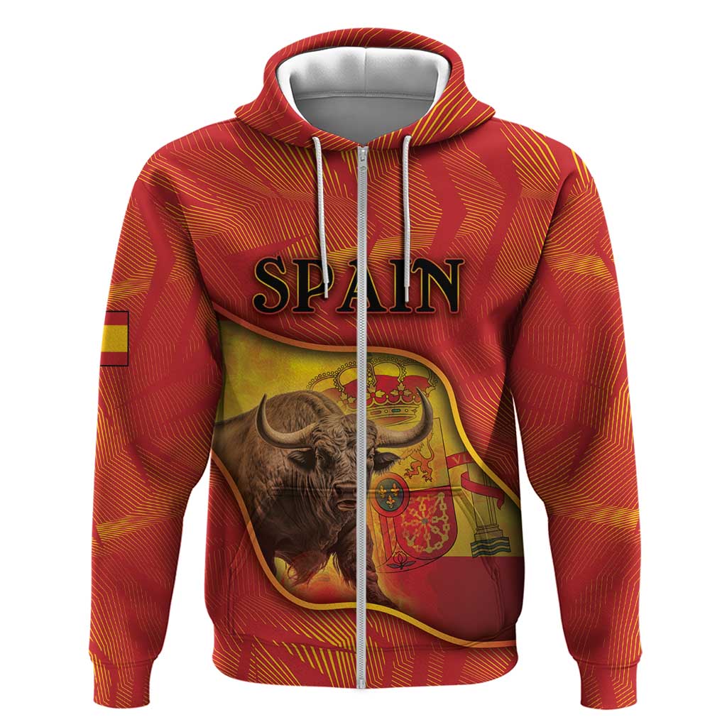 Personalized Spain Hoodie The Spanish Fighting Bull With Coat Of Arms - Wonder Print Shop