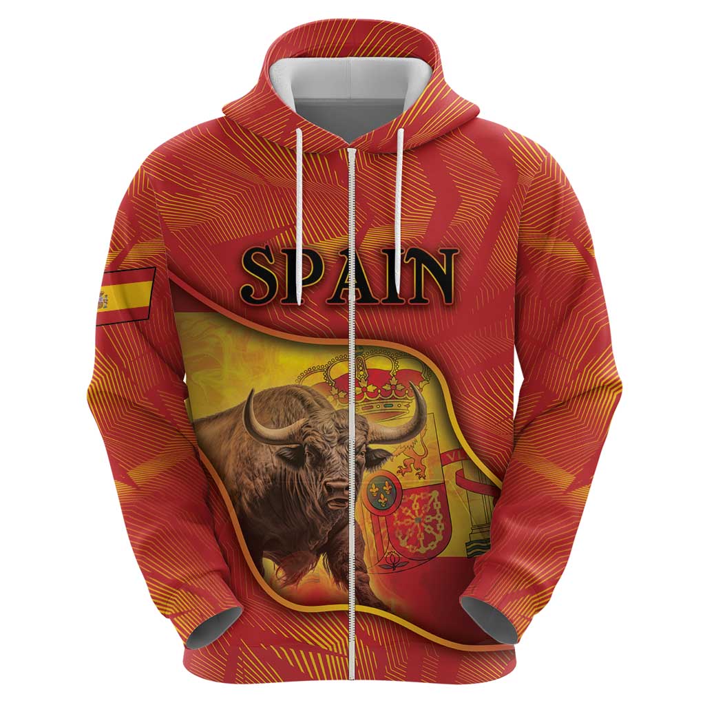 Personalized Spain Hoodie The Spanish Fighting Bull With Coat Of Arms - Wonder Print Shop