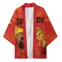 Personalized Spain Kimono The Spanish Fighting Bull With Coat Of Arms - Wonder Print Shop