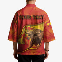 Personalized Spain Kimono The Spanish Fighting Bull With Coat Of Arms - Wonder Print Shop