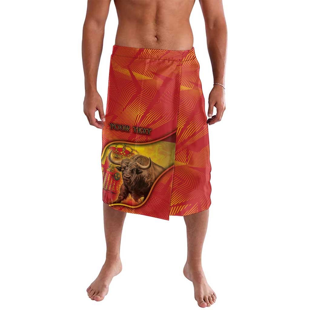 Personalized Spain Lavalava The Spanish Fighting Bull With Coat Of Arms - Wonder Print Shop