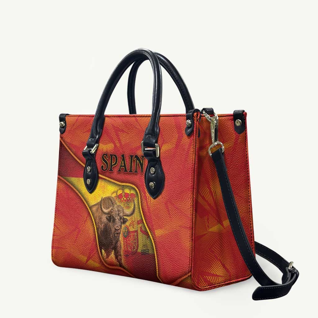 Spain Leather Bag The Spanish Fighting Bull With Coat Of Arms - Wonder Print Shop