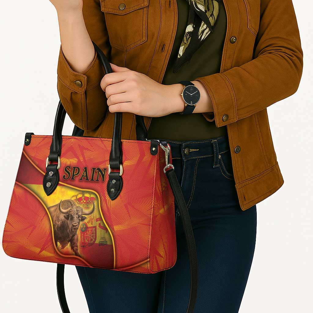 Spain Leather Bag The Spanish Fighting Bull With Coat Of Arms - Wonder Print Shop