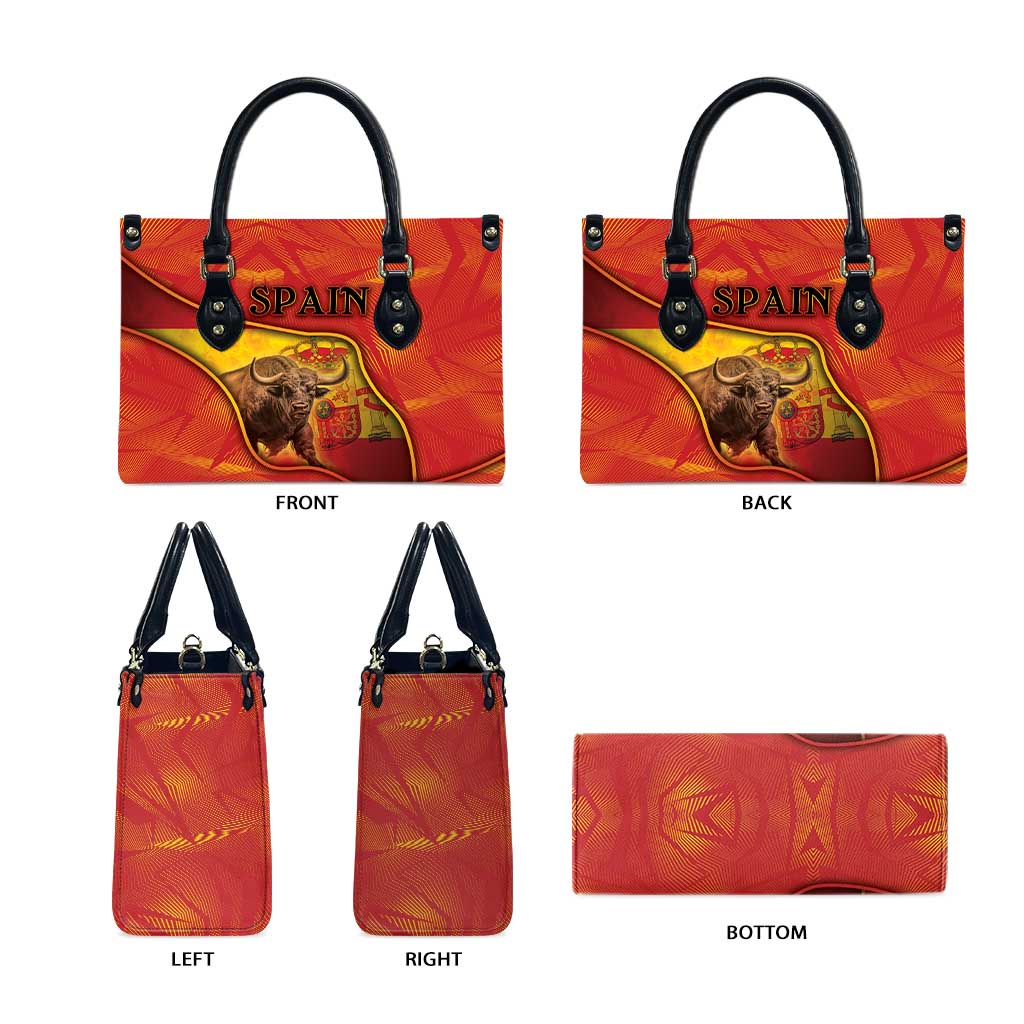 Spain Leather Bag The Spanish Fighting Bull With Coat Of Arms - Wonder Print Shop