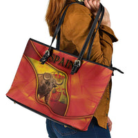 Spain Leather Tote Bag The Spanish Fighting Bull With Coat Of Arms - Wonder Print Shop